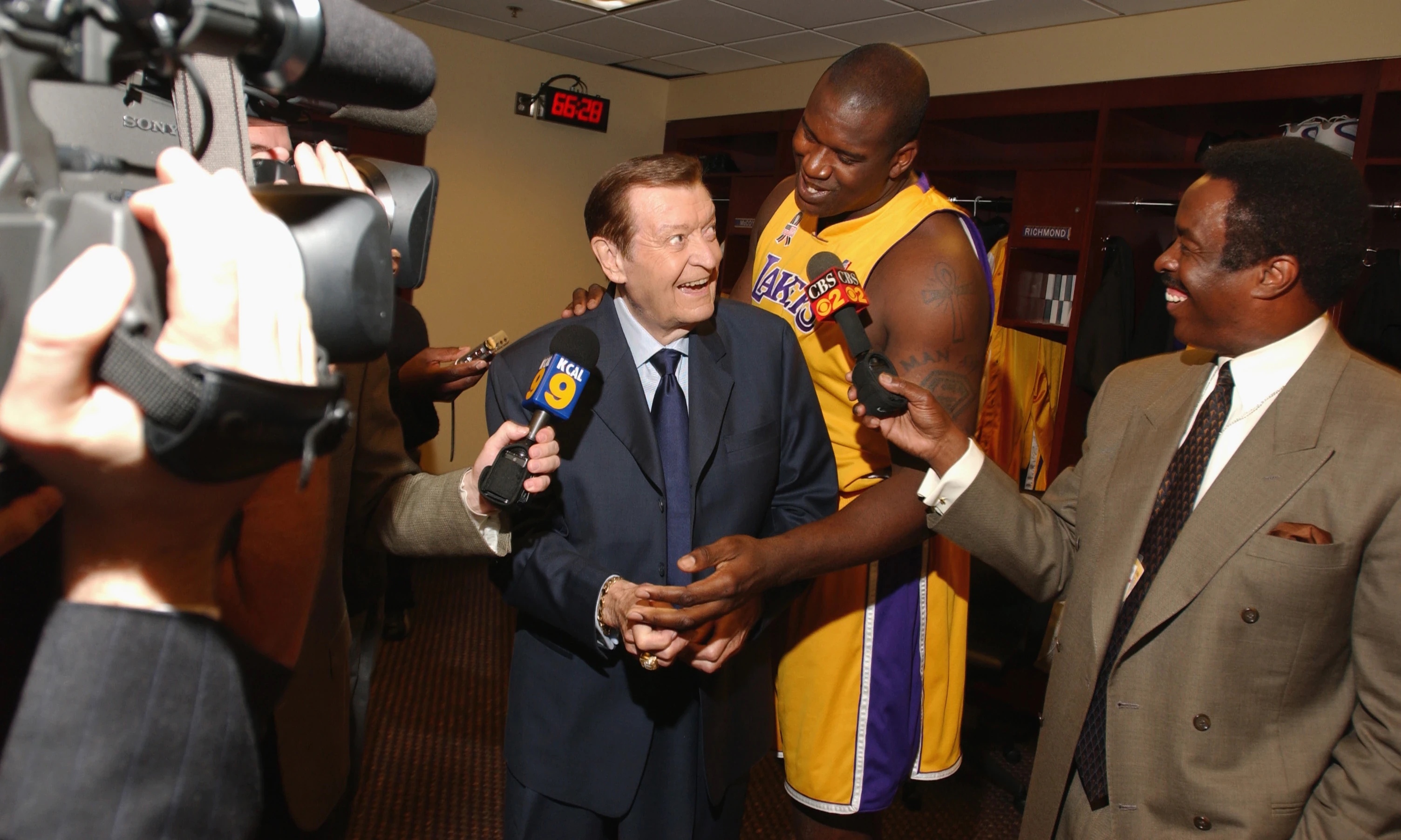 Chick Hearn and Shaq